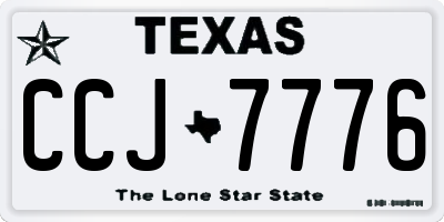 TX license plate CCJ7776