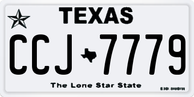TX license plate CCJ7779