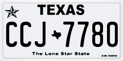 TX license plate CCJ7780