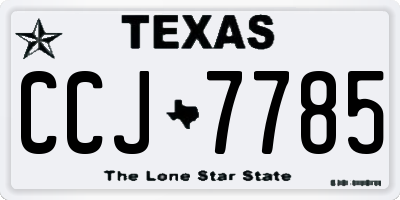 TX license plate CCJ7785