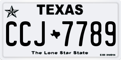TX license plate CCJ7789