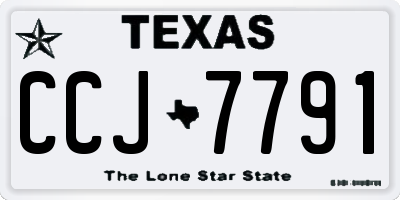 TX license plate CCJ7791