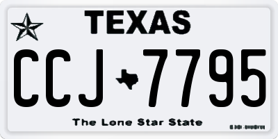 TX license plate CCJ7795