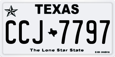 TX license plate CCJ7797