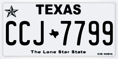 TX license plate CCJ7799