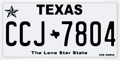 TX license plate CCJ7804