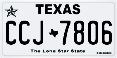 TX license plate CCJ7806