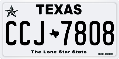 TX license plate CCJ7808
