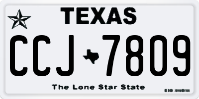 TX license plate CCJ7809