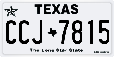 TX license plate CCJ7815