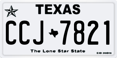 TX license plate CCJ7821