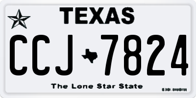 TX license plate CCJ7824