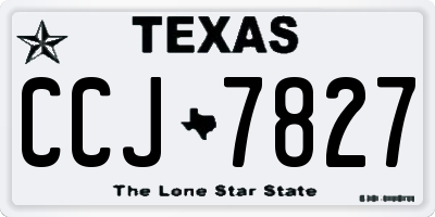 TX license plate CCJ7827