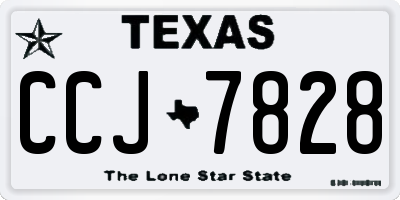 TX license plate CCJ7828