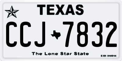 TX license plate CCJ7832