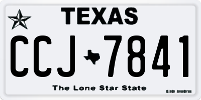 TX license plate CCJ7841