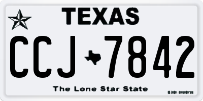 TX license plate CCJ7842