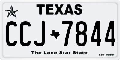 TX license plate CCJ7844