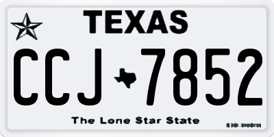 TX license plate CCJ7852