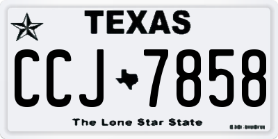 TX license plate CCJ7858