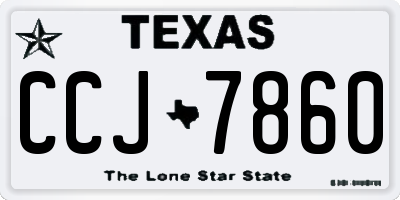 TX license plate CCJ7860
