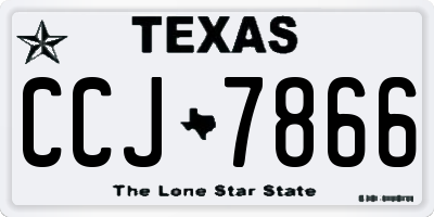 TX license plate CCJ7866
