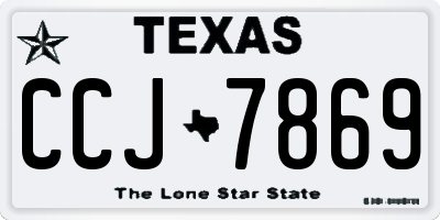 TX license plate CCJ7869