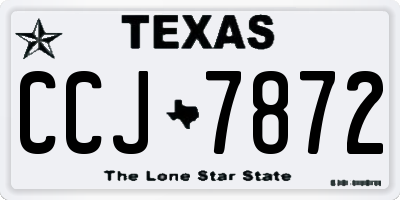 TX license plate CCJ7872