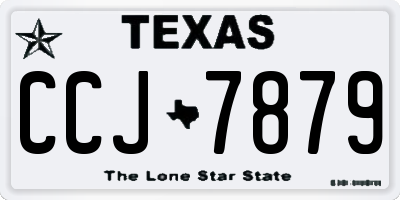 TX license plate CCJ7879