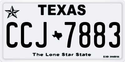 TX license plate CCJ7883