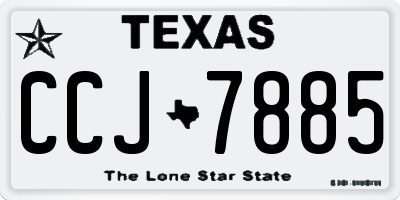 TX license plate CCJ7885