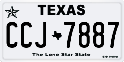 TX license plate CCJ7887