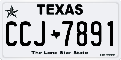 TX license plate CCJ7891