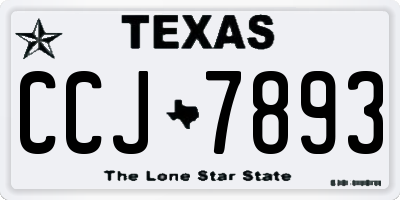 TX license plate CCJ7893