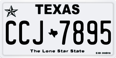 TX license plate CCJ7895