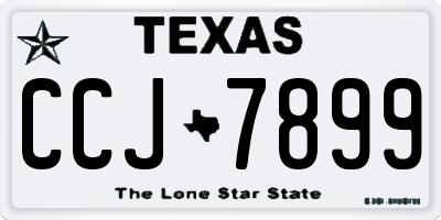 TX license plate CCJ7899