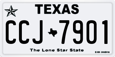TX license plate CCJ7901