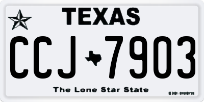 TX license plate CCJ7903