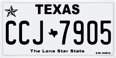 TX license plate CCJ7905