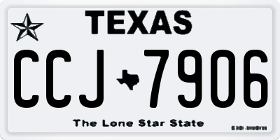 TX license plate CCJ7906