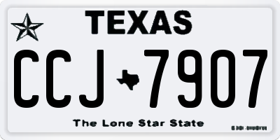 TX license plate CCJ7907