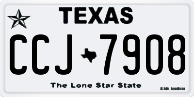TX license plate CCJ7908