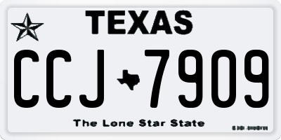 TX license plate CCJ7909