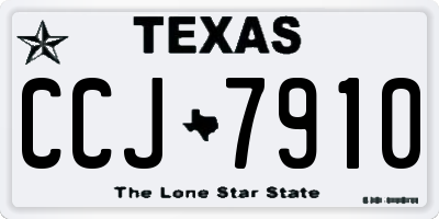 TX license plate CCJ7910