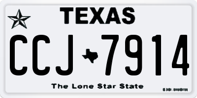 TX license plate CCJ7914