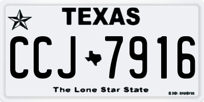 TX license plate CCJ7916