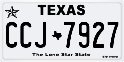 TX license plate CCJ7927