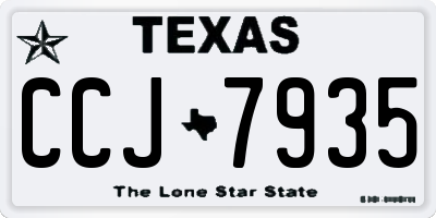 TX license plate CCJ7935