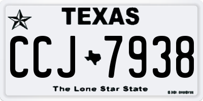 TX license plate CCJ7938
