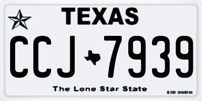 TX license plate CCJ7939